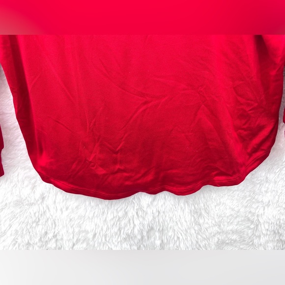 Secret Treasures Pajama Top "Tis' the Season" Red White Christmas Size S 4-6 - Picture 7 of 8